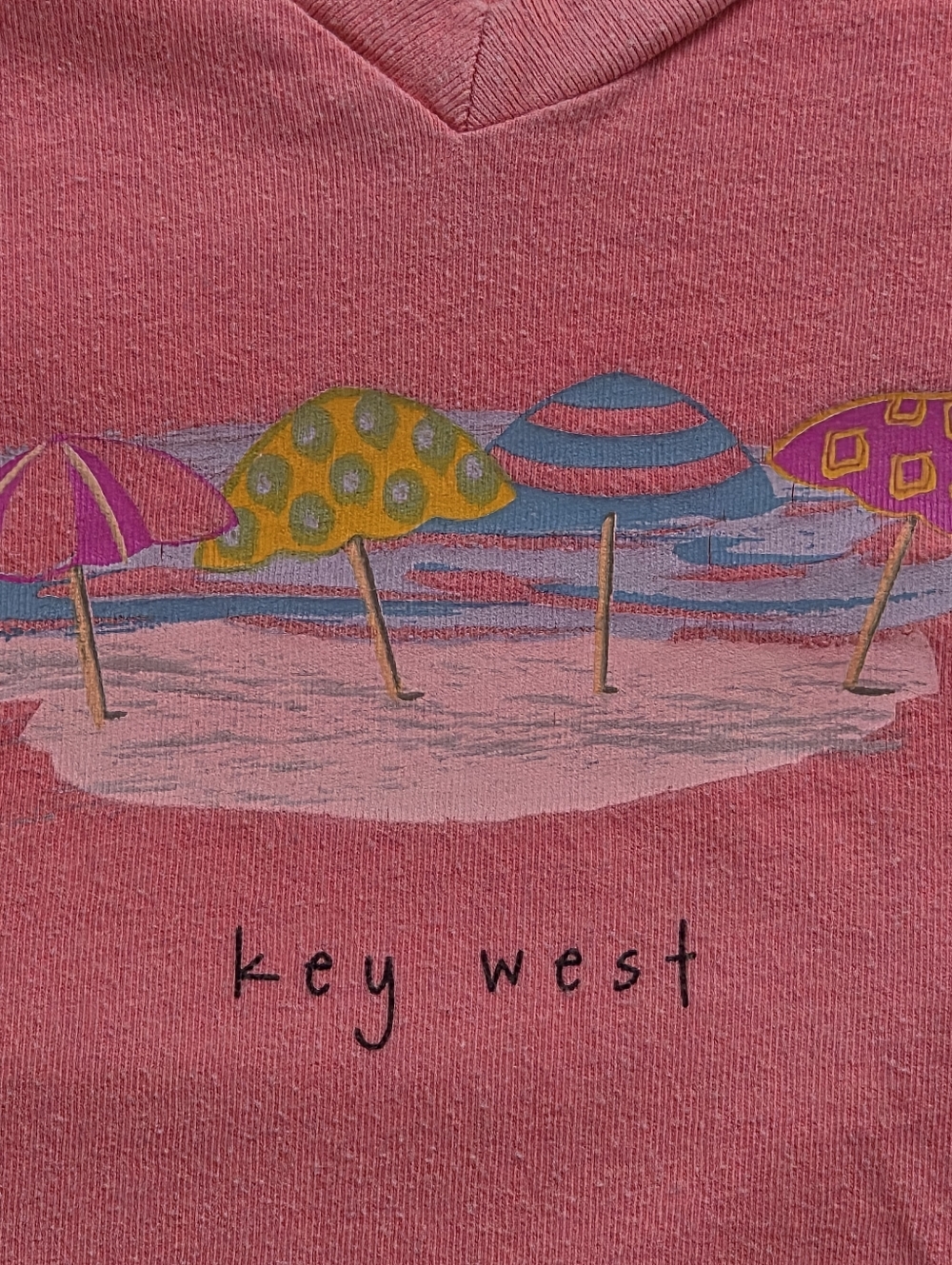 Fresh Produce Key West V-neck Tunic Tee Coral MADE IN USA Cotton 3X